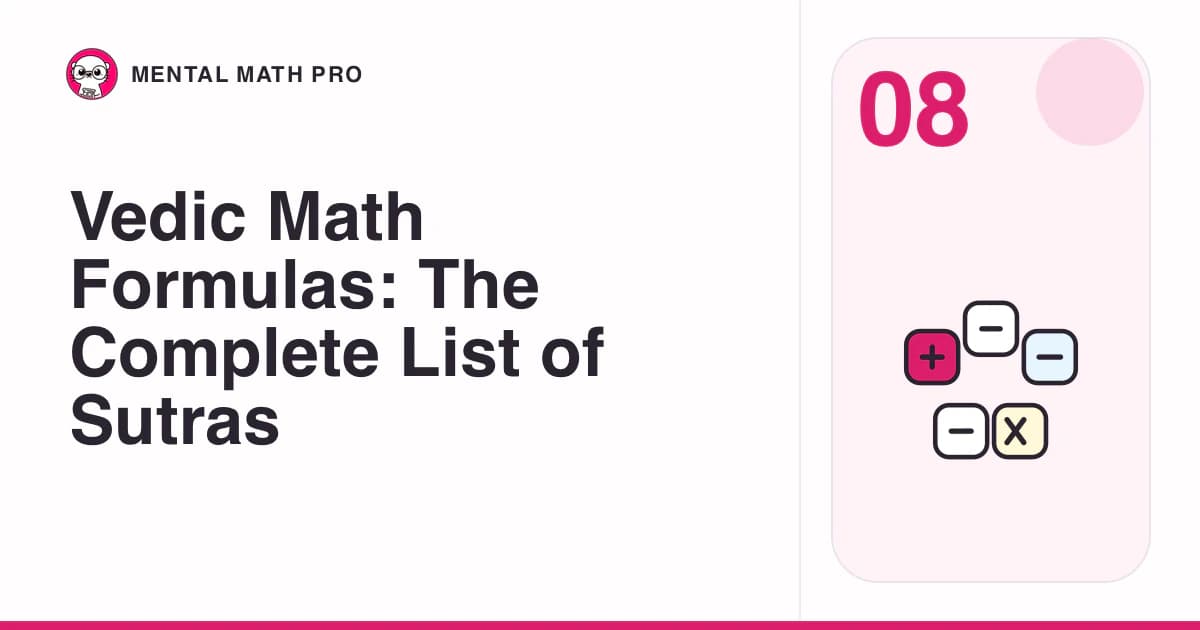 Vedic Math Formulas: The Complete List of Sutras